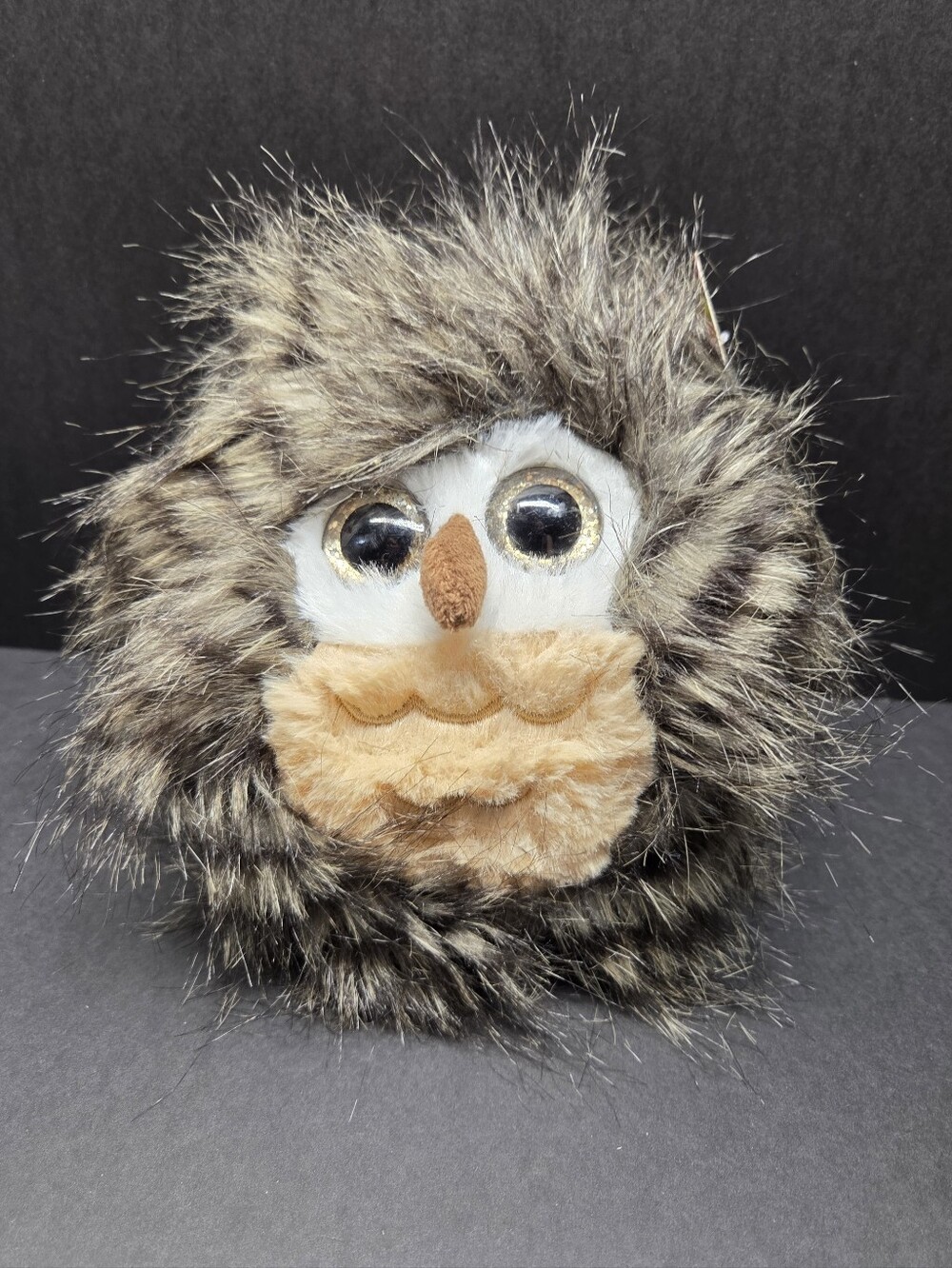 Ganz Little Hoots Owl Plush 6" With Glitter Eyes Tan Brown Webkinz